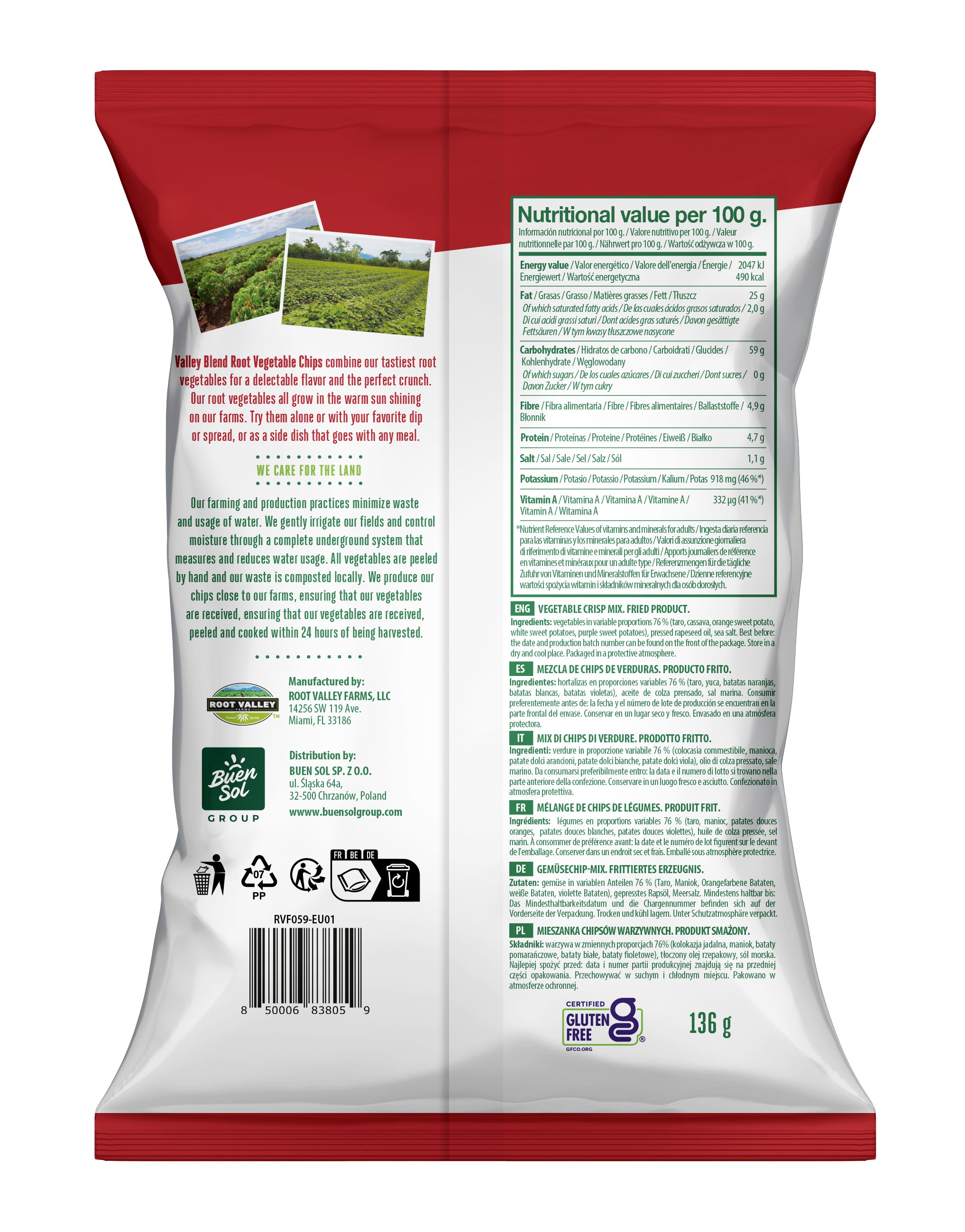ROOT SMARTS- Valley Blend Root Vegetable Chips - Lebensmittel Europa