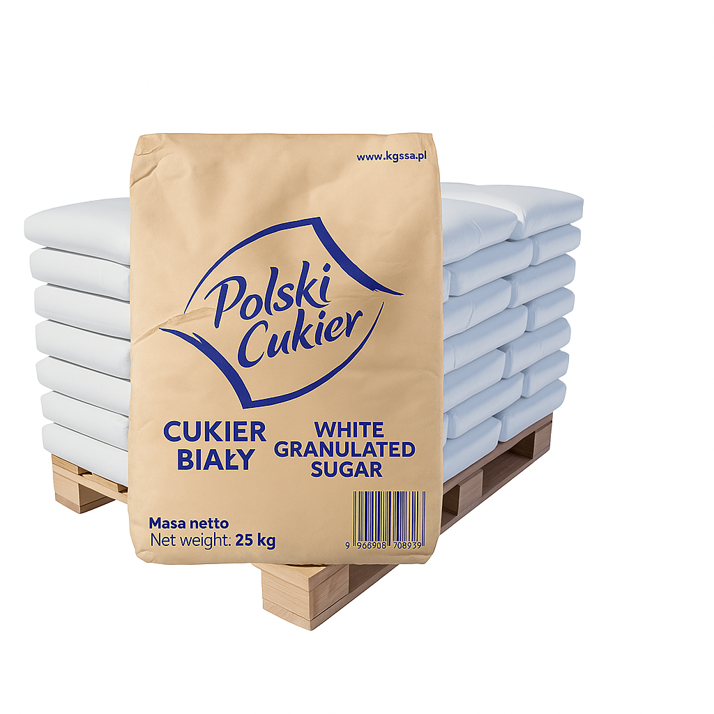 Weißer Kristallzucker – 25kg | Palette: 32 Säcke