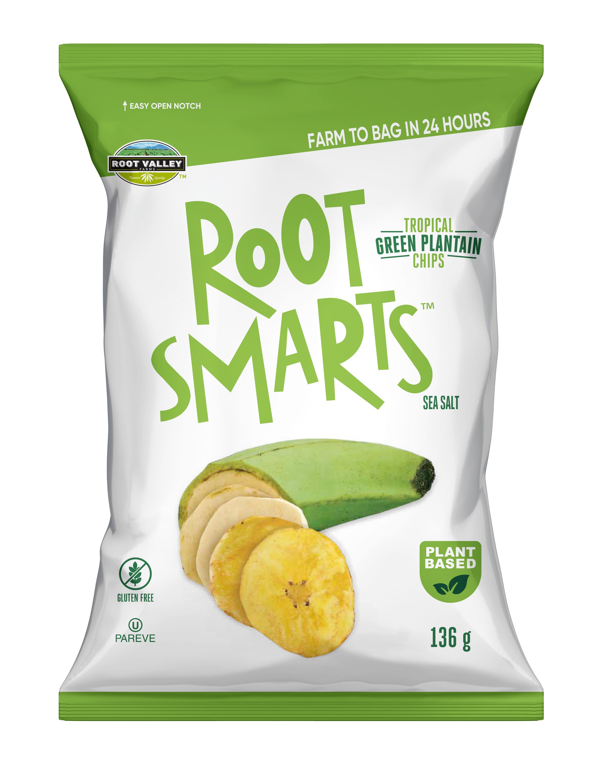 ROOT SMARTS- Tropical Green Plantain Chips - Lebensmittel Europa
